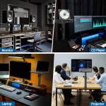 Vondynote Adjustable Desktop Clamp Speaker Stands, 2-Pack