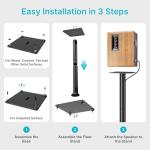Pegzone Surround Sound Speaker Stands - Pair, 30.1 Inch