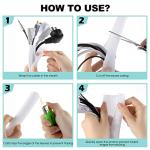 AGPTEK 5ft White Cable Sleeve Cover - 2 Pack