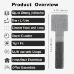 Self-Adhesive Under Desk Cable Management Kit - 40 PCS