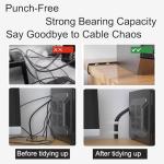 Self-Adhesive Under Desk Cable Management Kit - 40 PCS