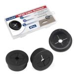 8 Pack Black Rubber Cable Grommets for Tidying