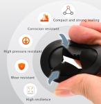 8 Pack Black Rubber Cable Grommets for Tidying