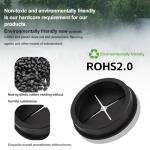 8 Pack Black Rubber Cable Grommets for Tidying