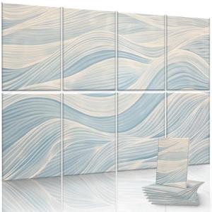 JaneTech 8-Pack Decorative Sound Absorbing Wall Panels