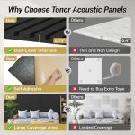 TONOR Self-Adhesive Acoustic Wall Panels, 4 Pack