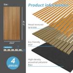 Art3d 4-Pack Acoustic Wood Slat Wall Panels