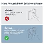 Black Acoustic Foam Panels - 12 x 12 x 2 Inches