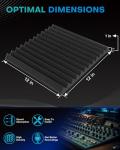 96 Pack Black Acoustic Foam Panels for Soundproofing