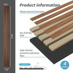 Wood Slat Acoustic Panels for Noise Reduction, Walnut