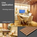 Wood Slat Acoustic Panels for Noise Reduction, Walnut