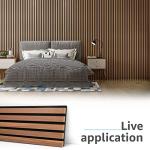 Wood Slat Acoustic Panels for Noise Reduction, Walnut