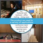 Wood Slat Acoustic Panels for Noise Reduction, Walnut