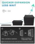96 Pack Black Acoustic Foam Panels for Soundproofing