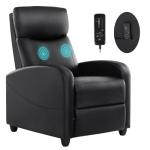 SMUG Leather Recliner Chair with Adjustable Backrest
