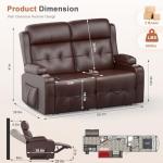 RV Loveseat Recliner Sofa with USB and Massage