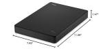 Seagate 1TB Portable External Hard Drive - Black