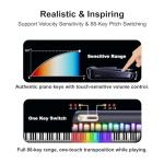 Smart 59-Key Piano Keyboard with LED Lights