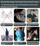 Portable Guitar Chord Practice Tool with Rotating Chart