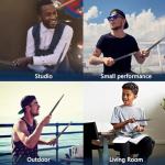 RGB Electric Air Drum Set with Bluetooth Sounds