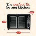 Gourmia 17-Preset Air Fryer Toaster Oven, Black