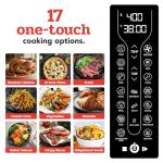Gourmia 17-Preset Air Fryer Toaster Oven, Black