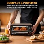 Compact 2-Slice Toaster Oven with Timer and Temp