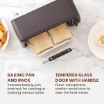 Compact 2-Slice Toaster Oven with Timer and Temp