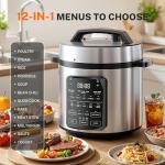 Simple Deluxe 12-in-1 Electric Pressure Cooker 6QT