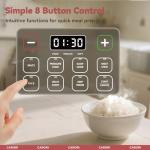 CARORI 3QT Electric Pressure Cooker with 8 Functions