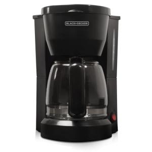 BLACK+DECKER 5-Cup Coffee Maker, Sleek Black