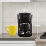 BLACK+DECKER 5-Cup Coffee Maker, Sleek Black