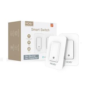 Smart Light Switch, No Neutral Wire, 2 Pack