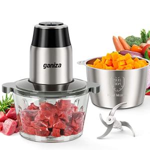 GANIZA 450W Electric Food Processor with 2 Bowls