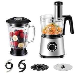 Sweetcrispy 6-Cup Food Processor and Blender Combo