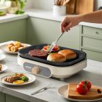 AORAN 600W Dual-Zone Nonstick Electric Skillet