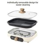 AORAN 600W Dual-Zone Nonstick Electric Skillet