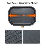 AORAN 600W Dual-Zone Nonstick Electric Skillet