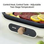 AORAN 600W Dual-Zone Nonstick Electric Skillet