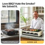 Aoran Electric Smokeless Grill with Adjustable Temperature