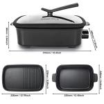 AEWHALE 2-in-1 Indoor Smokeless Electric Grill