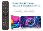 Universal Hisense TV Remote - Compatible with 4K UHD TVs