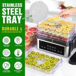 8-Tray Stainless Steel Food Dehydrator with Timer