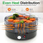 Nutrichef Electric Food Dehydrator with 5 Trays