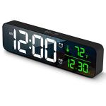 Large LED Digital Alarm Clock with Temp Display
