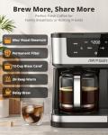 AIRMSEN 12-Cup Programmable Coffee Maker with Touchscreen