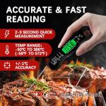 Digital Meat Thermometer - Waterproof & Backlit