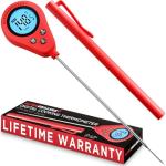 Instant Read Meat Thermometer with Backlit Display