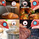 Instant Read Meat Thermometer with Backlit Display