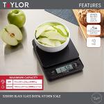 Taylor Touch Control Glass Food Scale, 11 lb Capacity